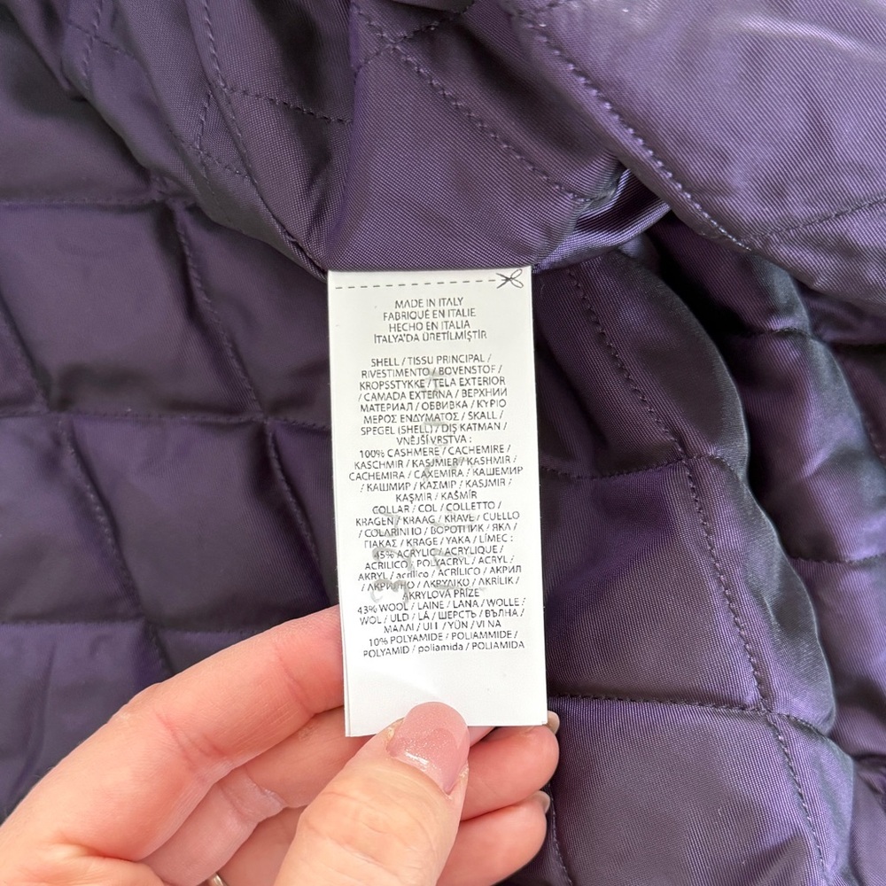 ‼️SOLD ‼️Ralph Lauren Men Yankees Cashmere Jacket Medium M Black Purple Labe - Picture 13 of 15